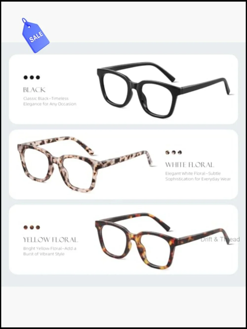Reading Glasses Blue Light Blocking Square Readers Anti-Glare Computer